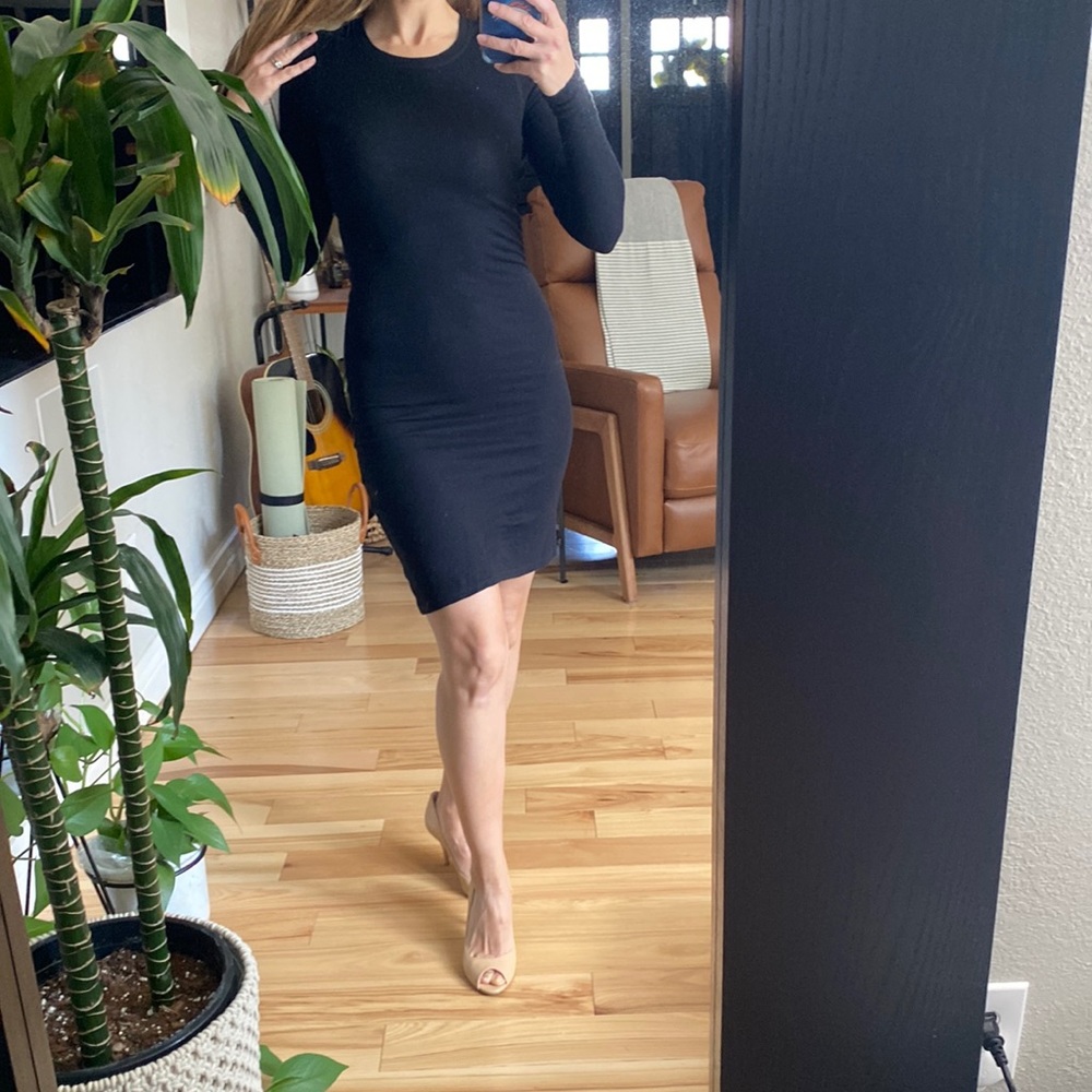 Black Midi Sweater Dress